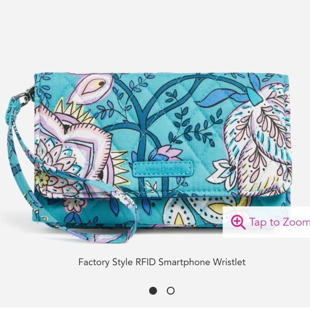 Vera Bradley Smartphone Floral RFID Wristlet